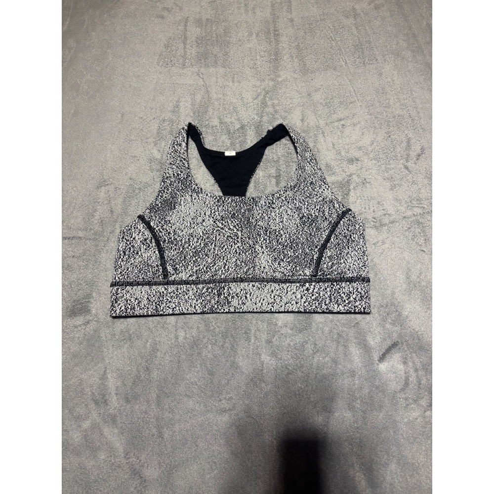 Lululemon Womens 8 Black & White No Padding Sports Bra